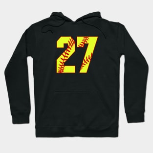 Fastpitch Softball Number 27 #27 Softball Shirt Jersey Uniform Favorite Player Biggest Fan Hoodie